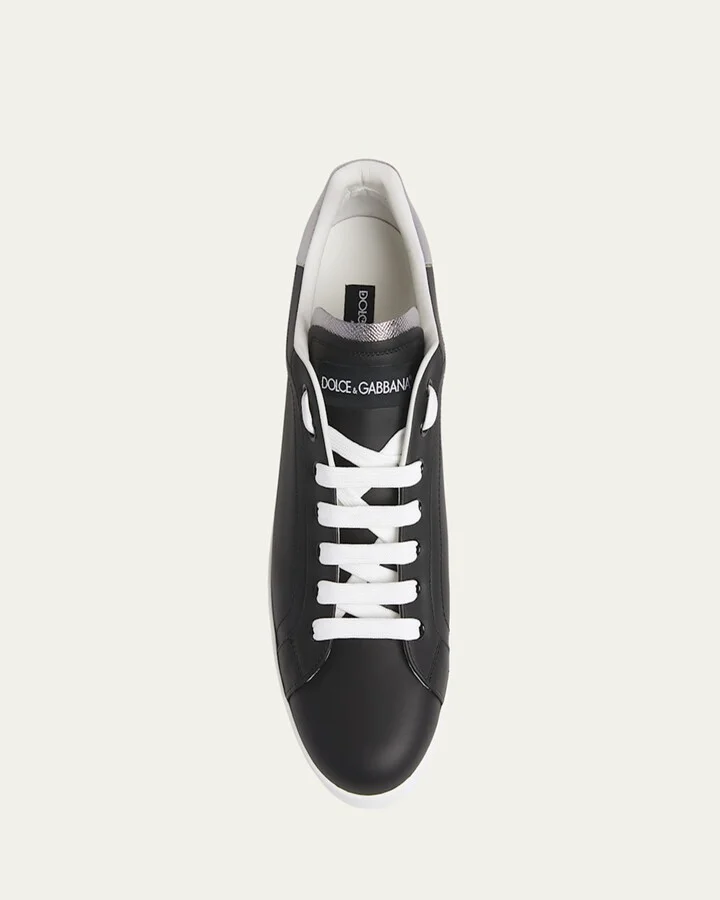 Men's Calfskin Portofino Low-Top Sneakers - Image 5