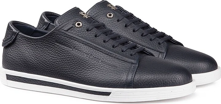Men's Calfskin Sneakers - Blue - Size 7.5 - Image 2