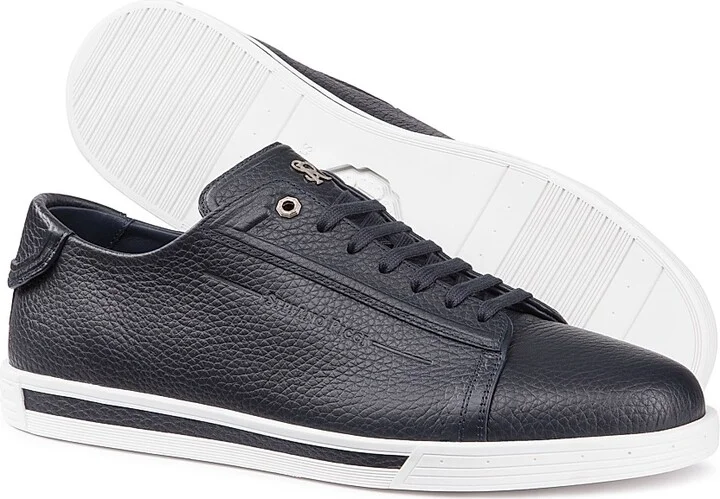 Men's Calfskin Sneakers - Blue - Size 7.5 - Image 3
