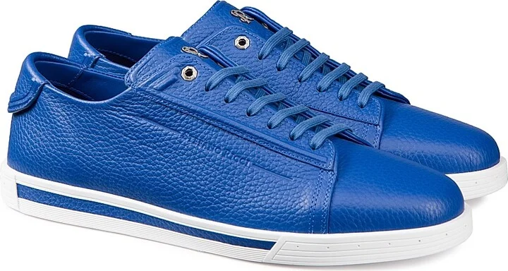 Men's Calfskin Sneakers - Blue - Size 7.5 - Image 5