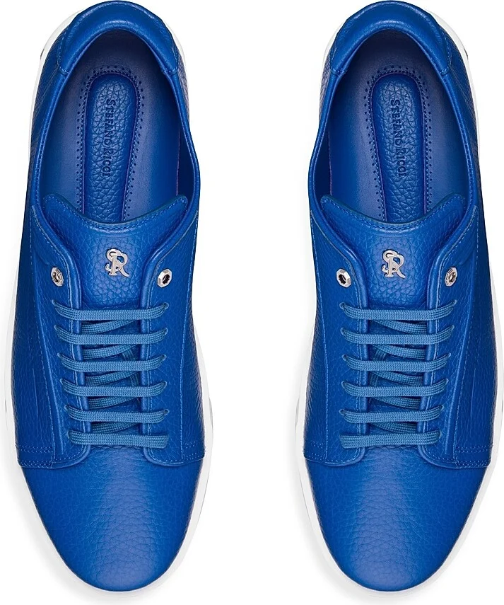 Men's Calfskin Sneakers - Blue - Size 7.5 - Image 7