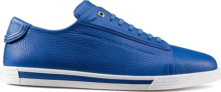 Men's Calfskin Sneakers - Blue - Size 7.5 - Image 8