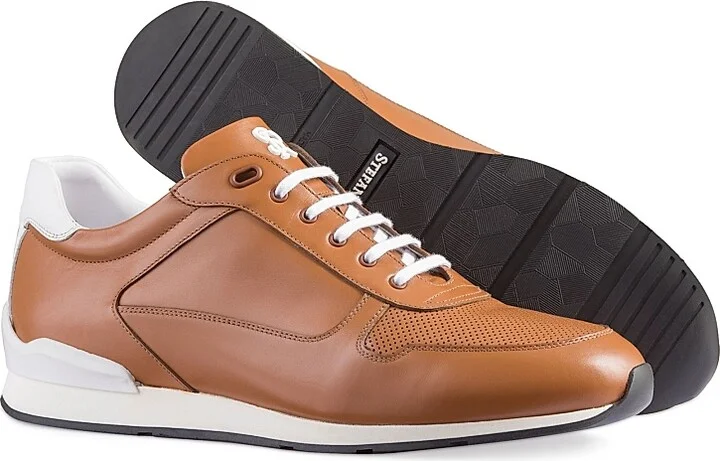 Men's Calfskin Sneakers - Brown - Size 7.5 - Image 2