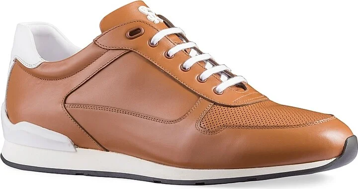 Men's Calfskin Sneakers - Brown - Size 7.5