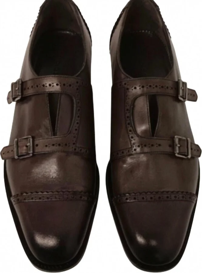 Men's Callimaco Monkstrap Dress Shoes In Brown