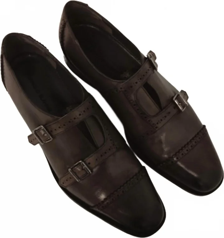 Men's Callimaco Monkstrap Dress Shoes In Gray