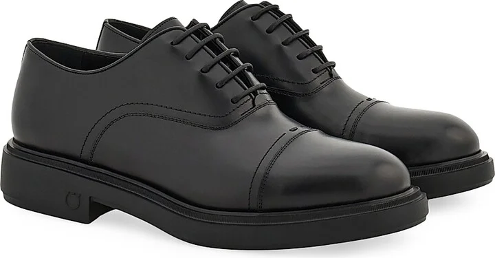 Men's Camden Leather Lace-Up Shoes - Nero - Size 10 - Image 2