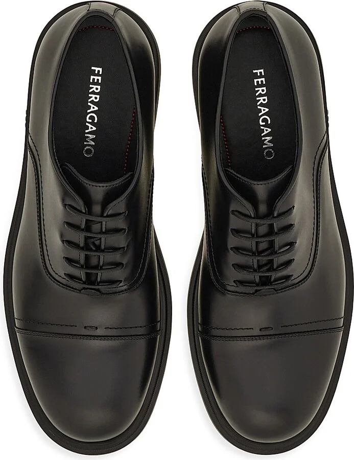Men's Camden Leather Lace-Up Shoes - Nero - Size 10 - Image 3