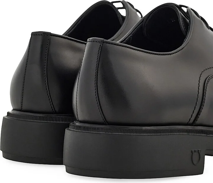 Men's Camden Leather Lace-Up Shoes - Nero - Size 10 - Image 6