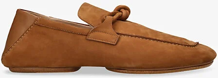 Mens Camel Daddy Nubuck-Leather Loafers Eur 45 / 11 Uk Men