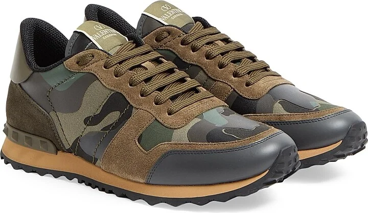 Men's Camouflage Rockrunner Sneakers - Military Green - Size 9 - Image 2