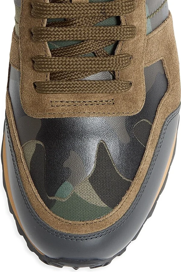 Men's Camouflage Rockrunner Sneakers - Military Green - Size 9 - Image 5