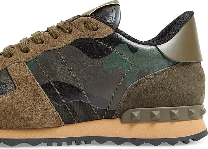 Men's Camouflage Rockrunner Sneakers - Military Green - Size 9 - Image 7