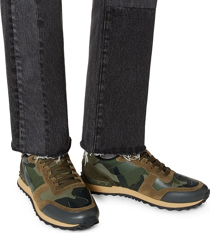 Men's Camouflage Rockrunner Sneakers - Military Green - Size 9 - Image 8