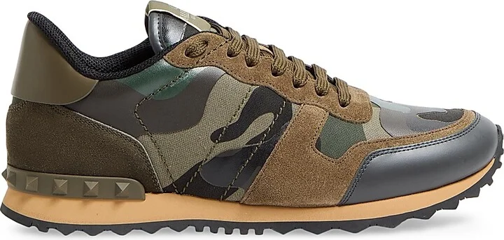 Men's Camouflage Rockrunner Sneakers - Military Green - Size 9