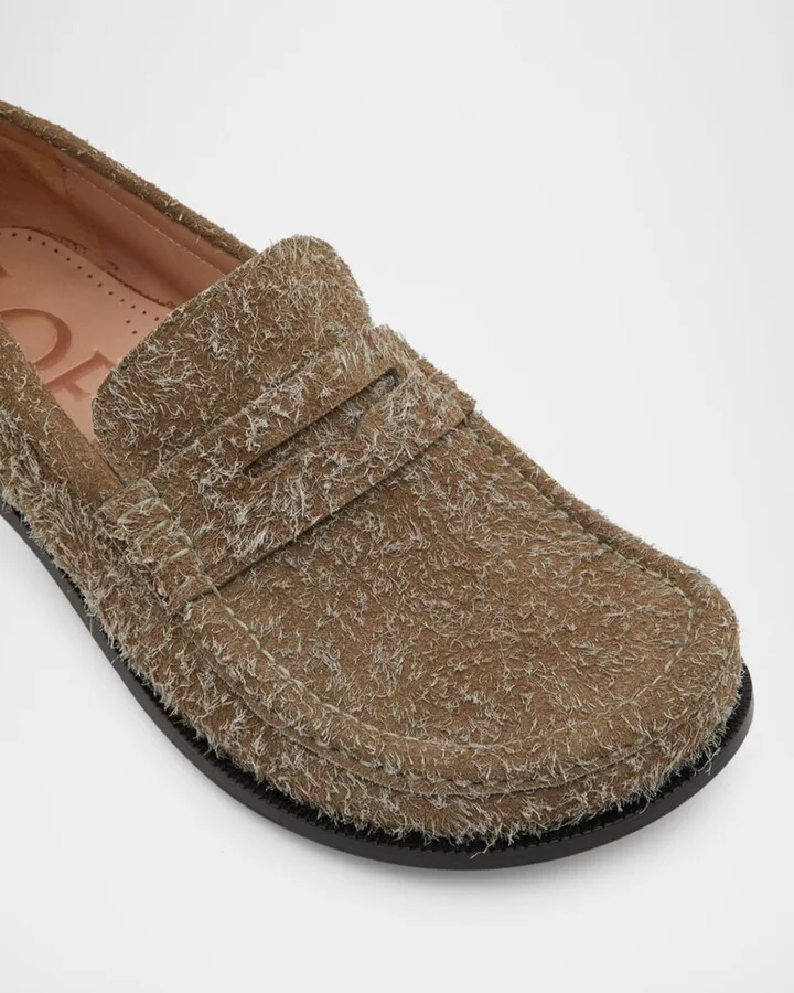 Men's Campo Brushed Suede Penny Loafers - Image 4