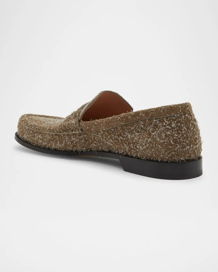 Men's Campo Brushed Suede Penny Loafers - Image 5