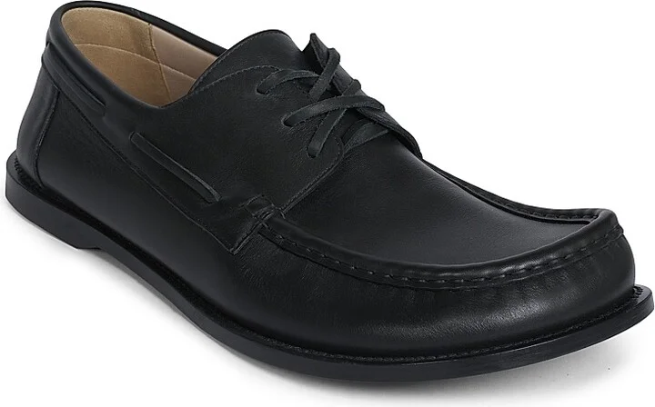 Men's Campo Leather Boat Shoes - Dark Caramel Black - Size 7 - Image 7
