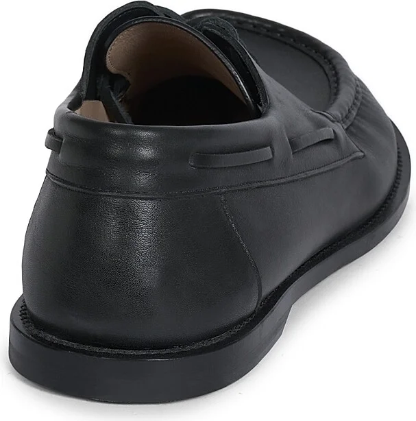 Men's Campo Leather Boat Shoes - Dark Caramel Black - Size 7 - Image 8