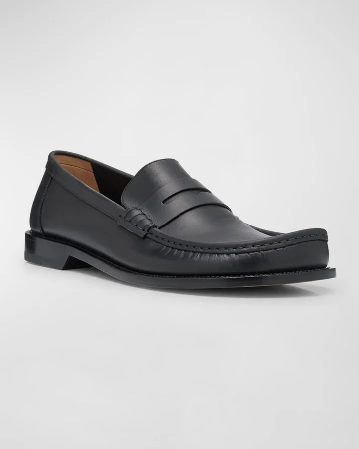 Men's Campo Leather Penny Loafers - Image 4