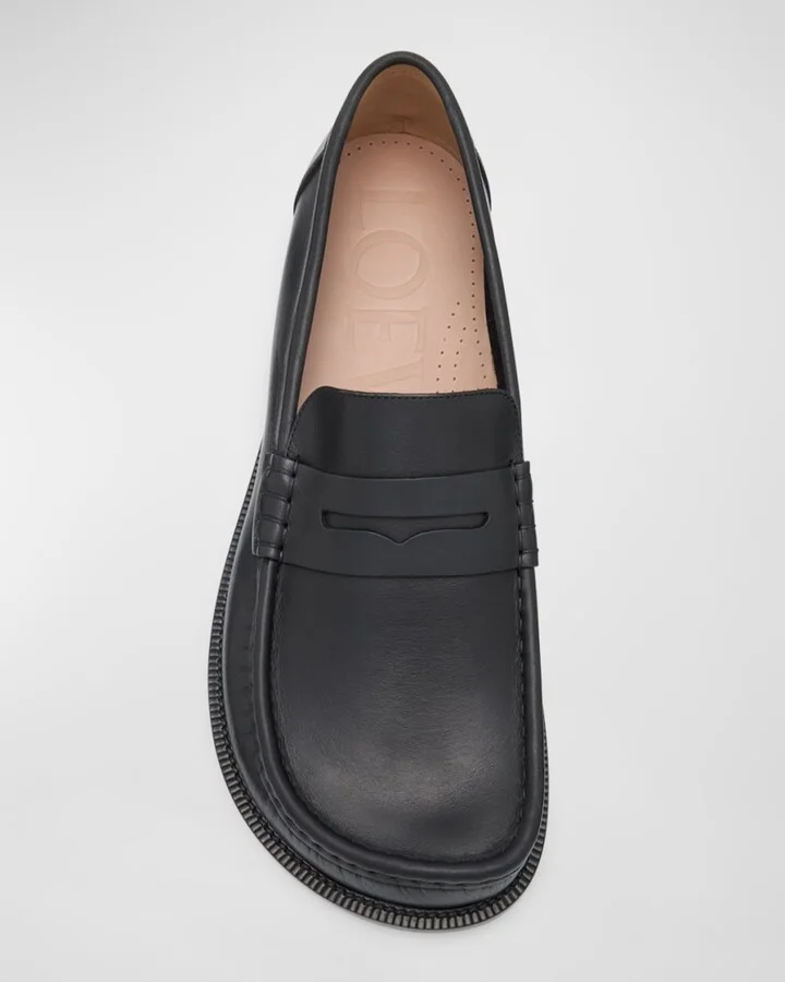 Men's Campo Leather Penny Loafers - Image 8