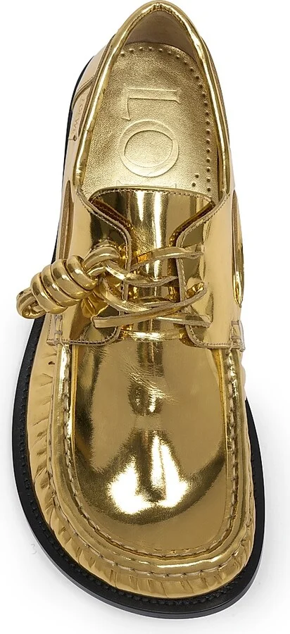 Men's Campo Metallic Leather Boat Shoes - Gold - Size 7 - Image 3