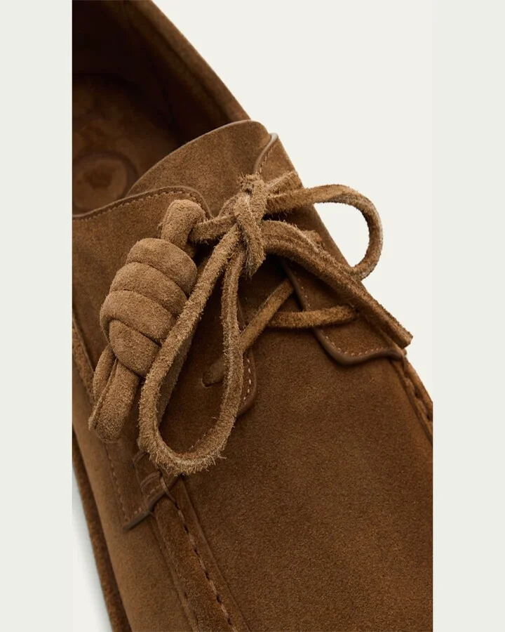 Men's Campo Suede Flamenco-Knot Boat Shoes - Image 3