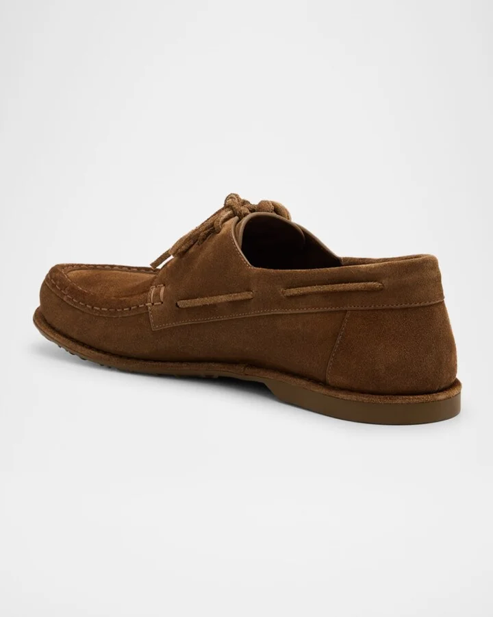Men's Campo Suede Flamenco-Knot Boat Shoes - Image 5