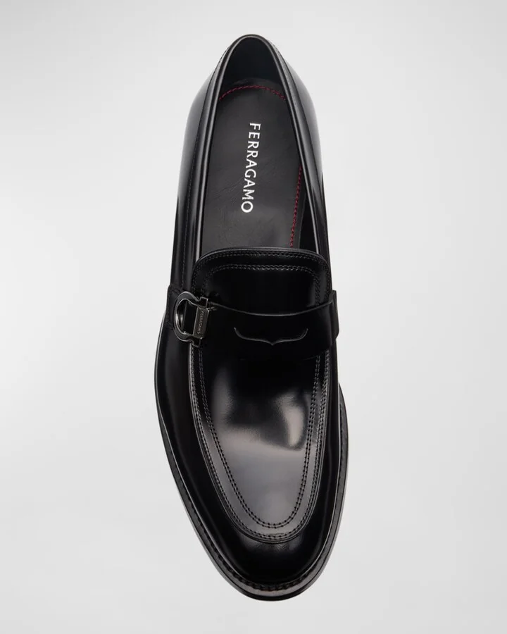 Men's Canada Gancini Leather Penny Loafers - Image 4