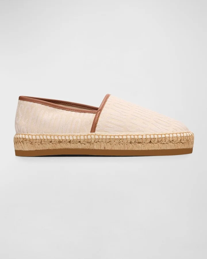 Men's Canvas Jacquard Logo Espadrilles