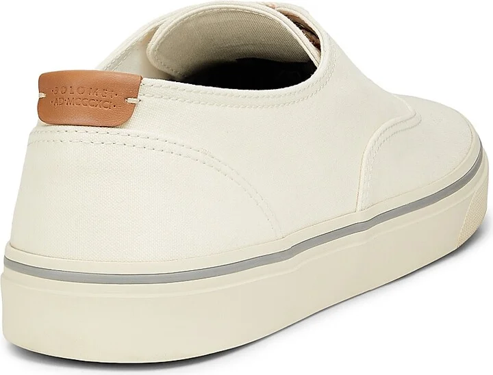 Men's Canvas & Leather Low-Top Sneakers - Sand - Size 11 - Image 3