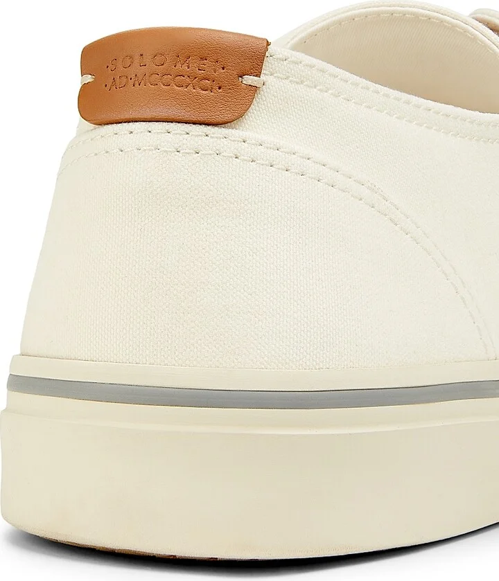 Men's Canvas & Leather Low-Top Sneakers - Sand - Size 11 - Image 5