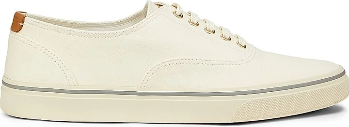 Men's Canvas & Leather Low-Top Sneakers - Sand - Size 11