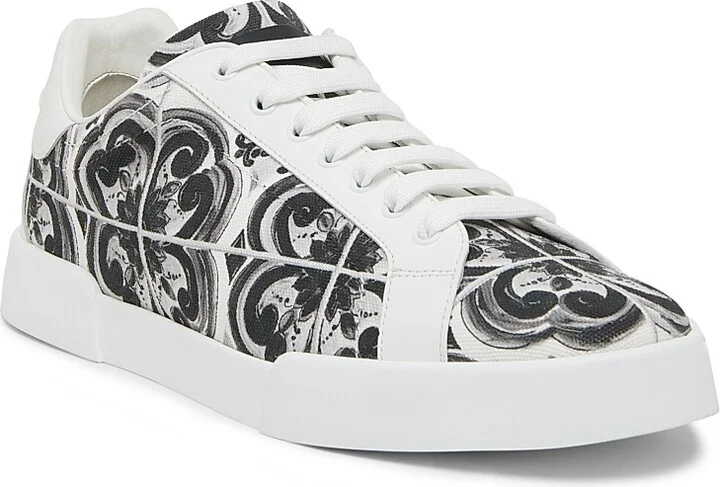 Men's Canvas Low-Top Sneakers - White - Size 7 - Image 2