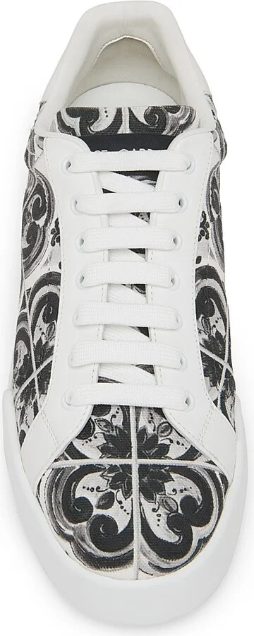 Men's Canvas Low-Top Sneakers - White - Size 7 - Image 4