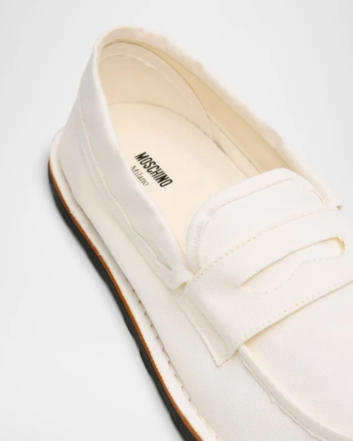 Men's Canvas Moc-Toe Penny Loafers - Image 6