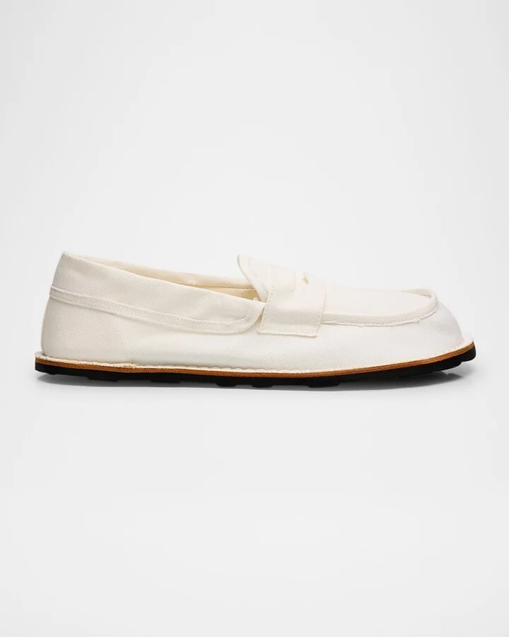 Men's Canvas Moc-Toe Penny Loafers