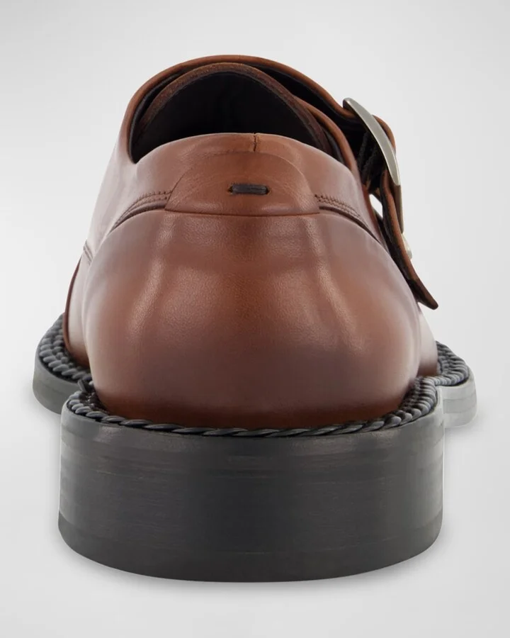 Men's Cap Toe Double Monk Strap Loafers - Image 3