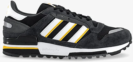Mens Carbon White Zx600 Suede and Mesh Low-Top Trainers 9.5
