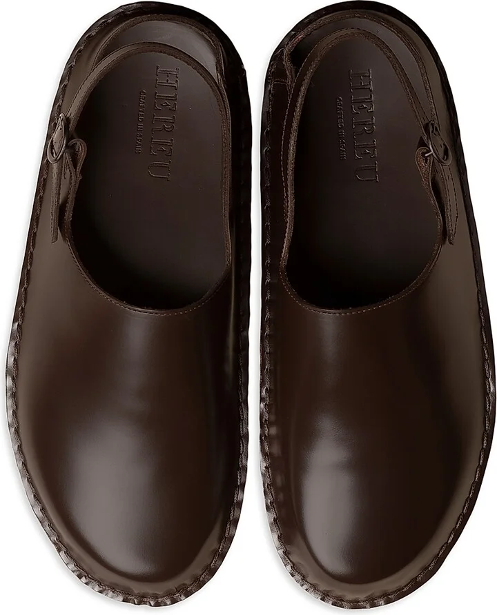 Men's Cargol 2 Open-Back Leather Slingback - Dark Brown - Size 6 - Image 3