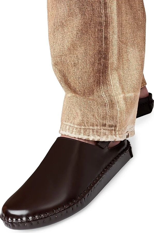 Men's Cargol 2 Open-Back Leather Slingback - Dark Brown - Size 6 - Image 4