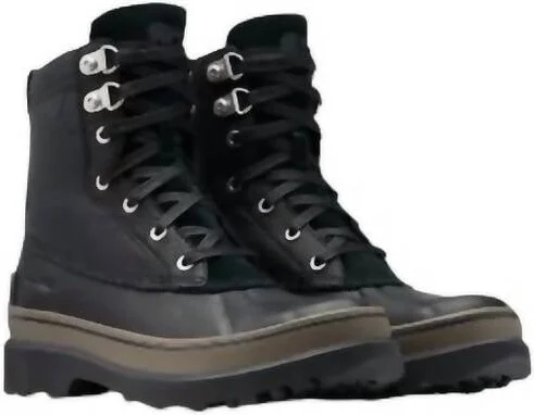 Men's Caribou Storm Waterproof Fashion Boots In Black, Mud