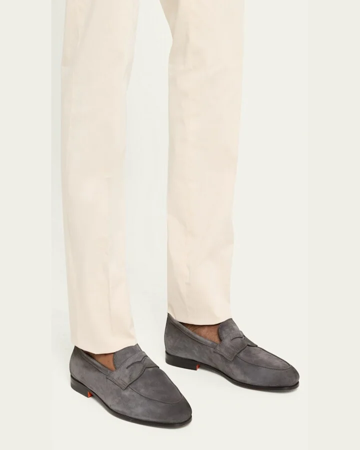 Men's Carlos Suede Penny Loafers - Image 6