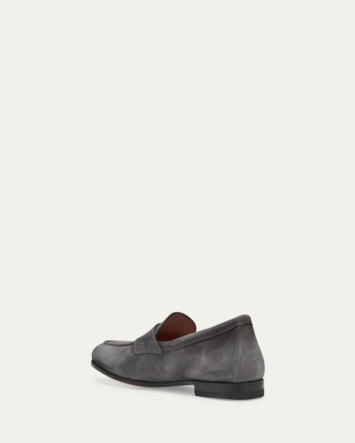 Men's Carlos Suede Penny Loafers - Image 9