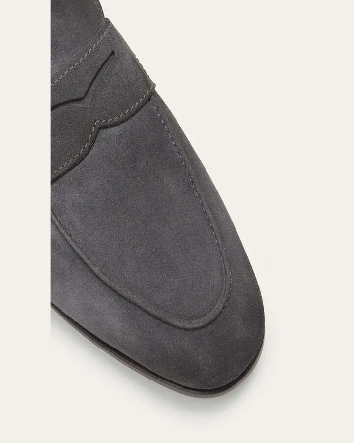 Men's Carlos Suede Penny Loafers - Image 10