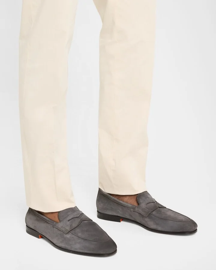Men's Carlos Suede Penny Loafers - Image 3
