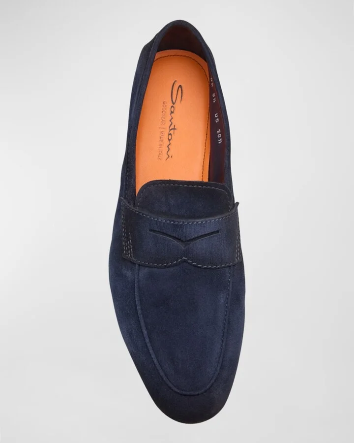 Men's Carlos Suede Penny Loafers - Image 6