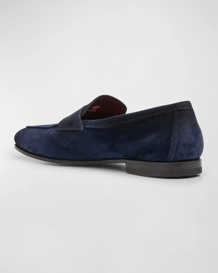 Men's Carlos Suede Penny Loafers - Image 10