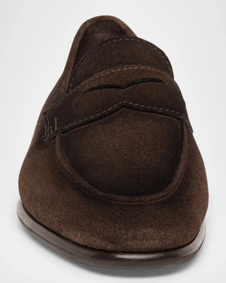 Men's Carlos Suede Penny Loafers - Image 3