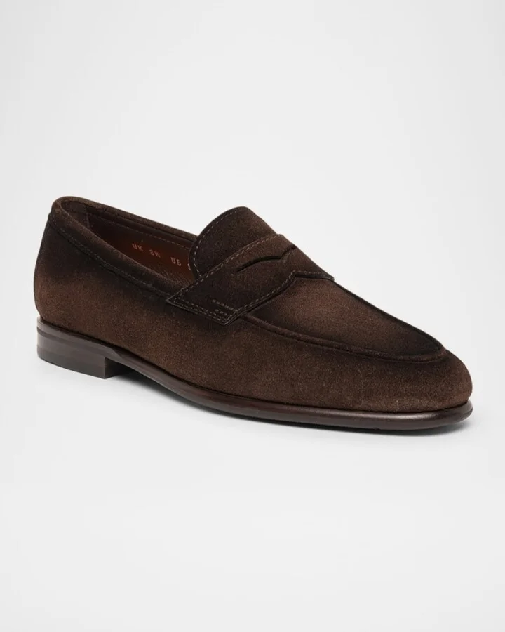 Men's Carlos Suede Penny Loafers - Image 5